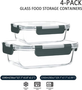 Mcirco Extra Large Glass Food Storage Container - Eco-Friendly Design