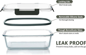 Mcirco Extra Large Glass Food Storage Container - Eco-Friendly Design