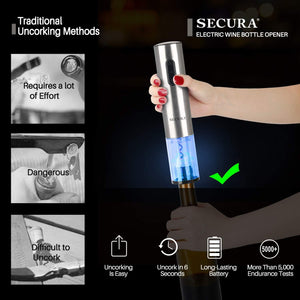 Automatic Electric Wine Bottle Corkscrew for Effortless Opening