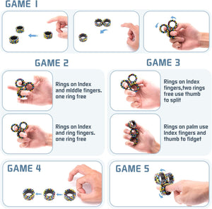 Stress Relief Magnetic Rings Fidget Toy for All Ages