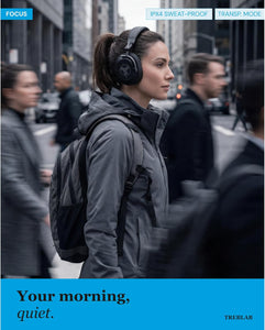 TREBLAB Active Noise Cancelling Headphones for Ultimate Focus