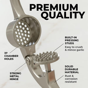 Rust Proof Professional Garlic Press – Effortless Cooking Tool