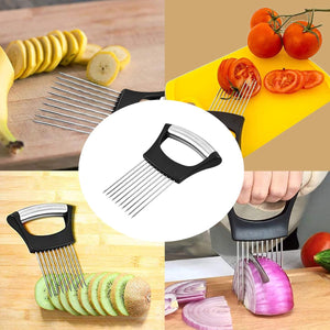 Stainless Steel Onion Holder for Perfect Slicing Every Time