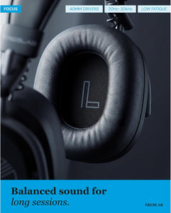 TREBLAB Active Noise Cancelling Headphones for Ultimate Focus