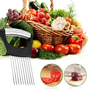 Stainless Steel Onion Holder for Perfect Slicing Every Time