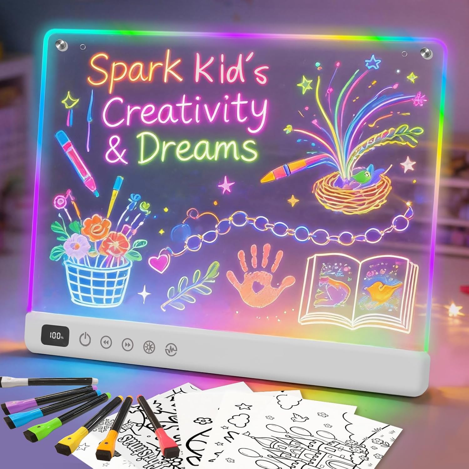 LED Drawing Board with Stunning Light Effects