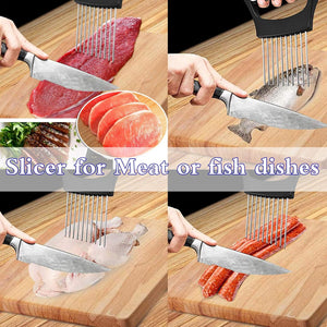 Stainless Steel Onion Holder for Perfect Slicing Every Time