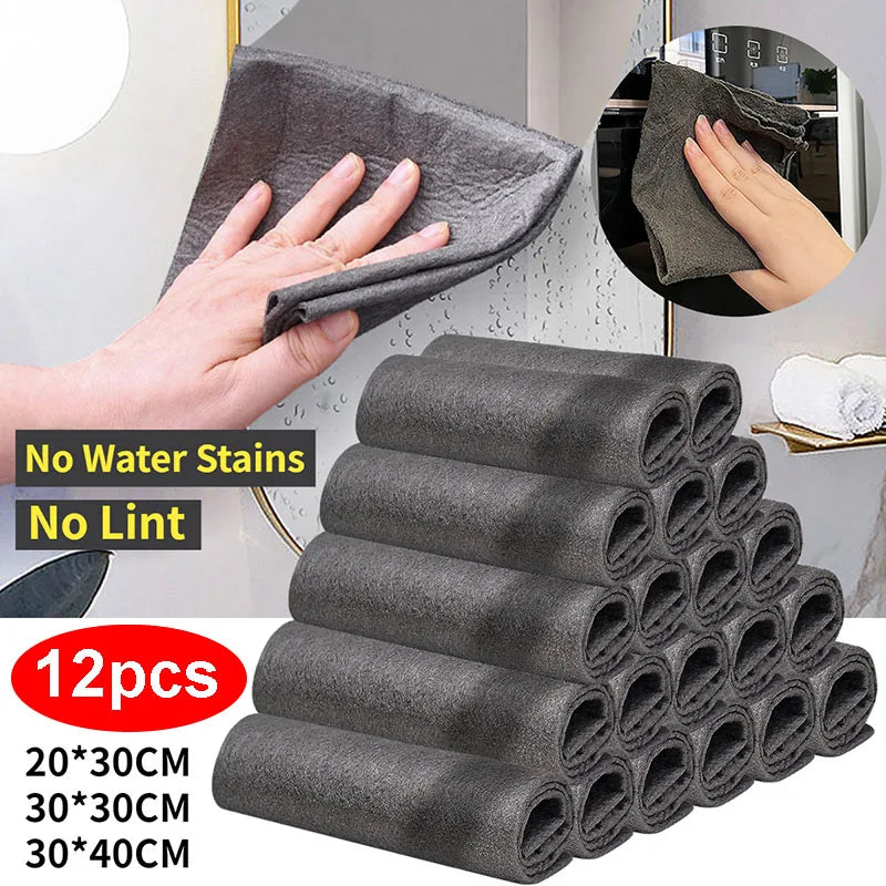 Ultra-Absorbent Microfiber Kitchen Dish Towels for Sparkling Clean